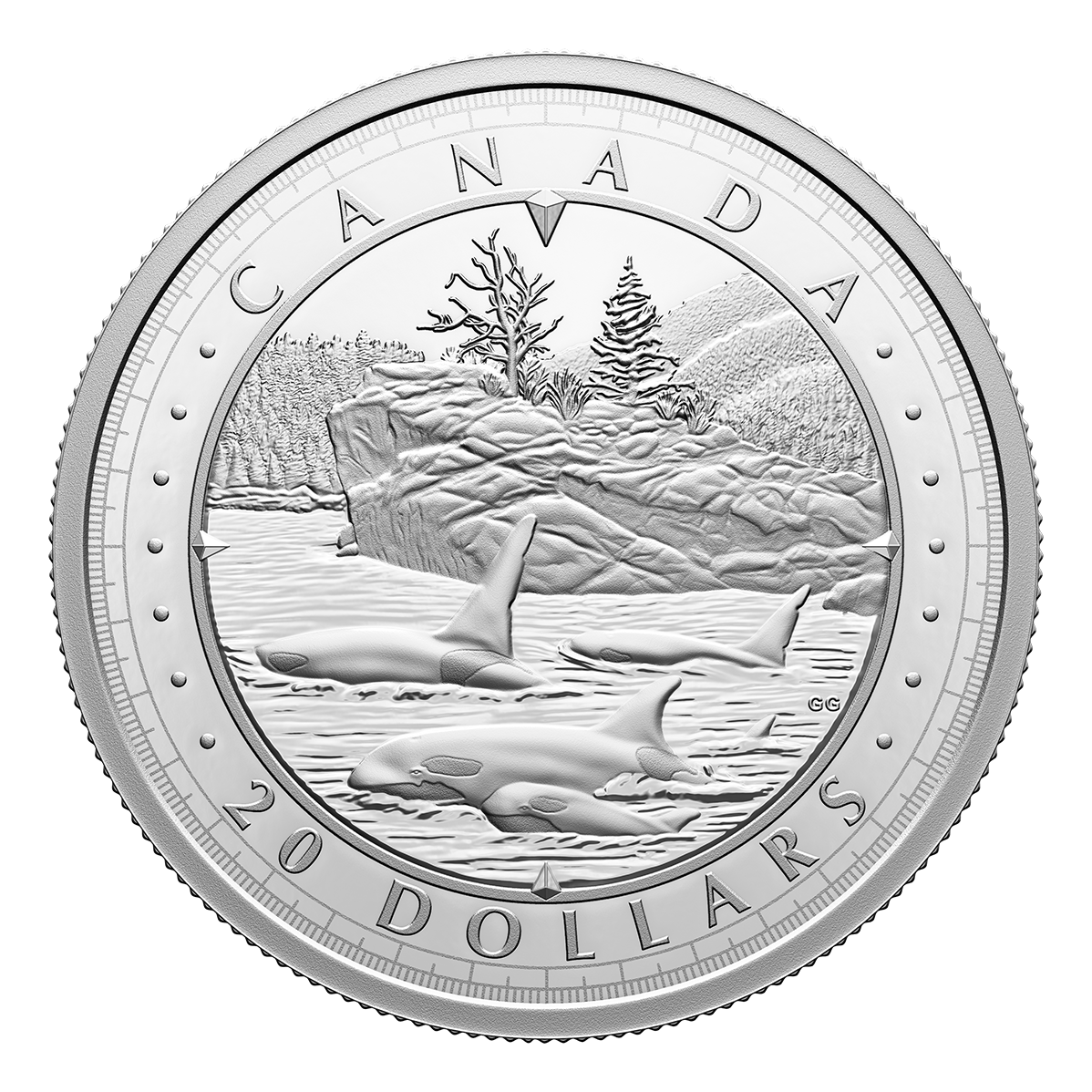 Pièce en argent pur – Voici le Canada : Merveilleuses étendues d’eau – La côte du Pacifique