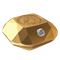 Pièce en forme de diamant en or pur – Diamant De Beers Ideal coussin