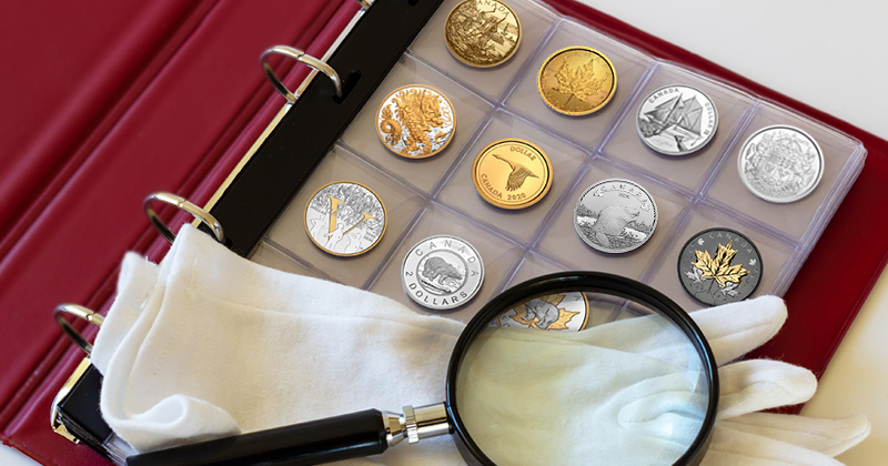 image cleaning a coin by white glove treatment