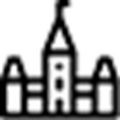 Icon image of building representing nearby attractions. 