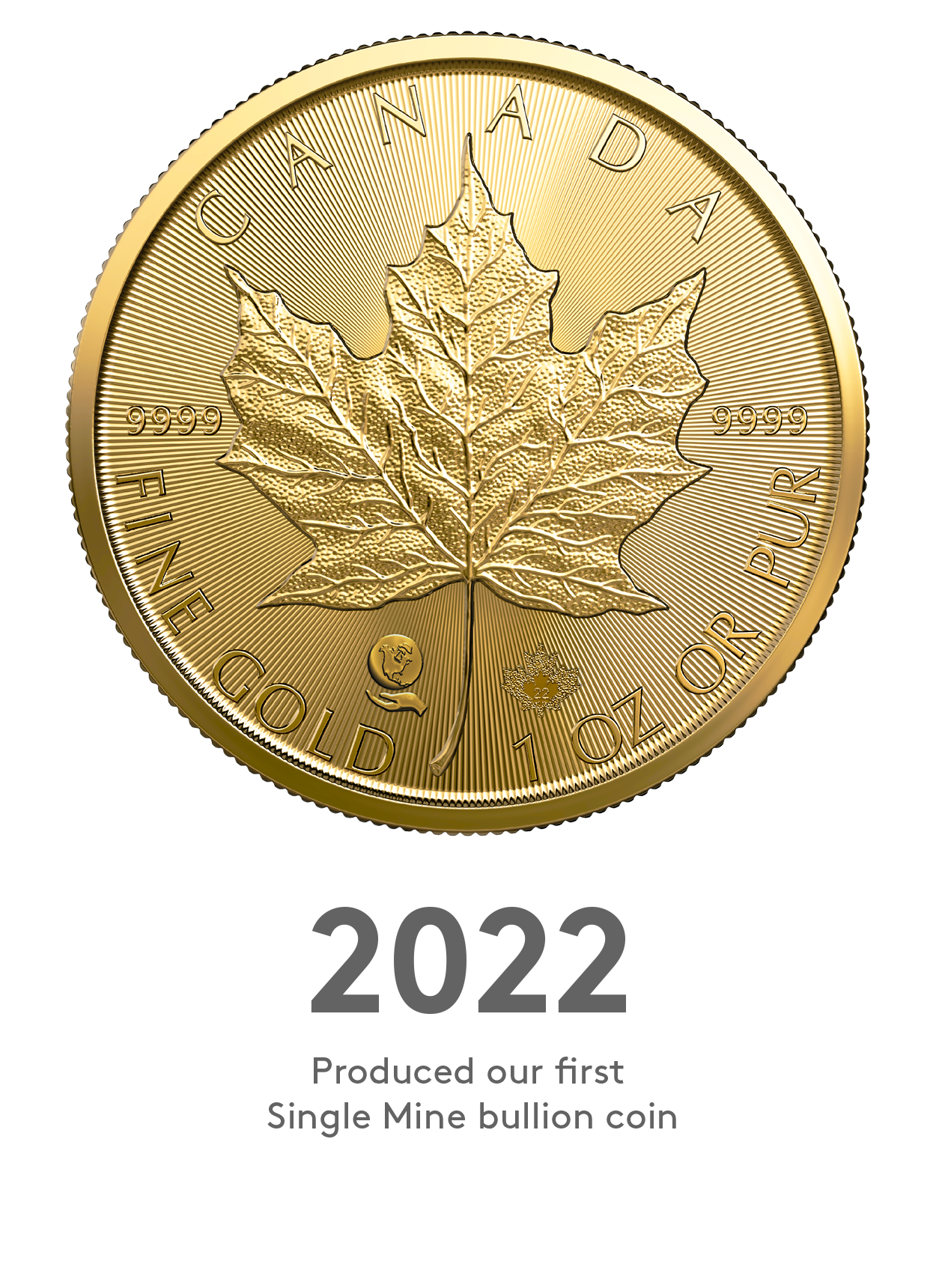 2022: Produced our first Single Mine bullion coin