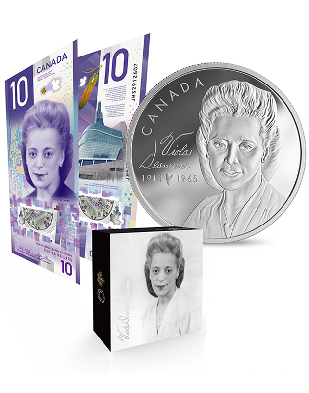 Pure Silver Coin and $10 Bank Note Set - Viola Desmond (2019)