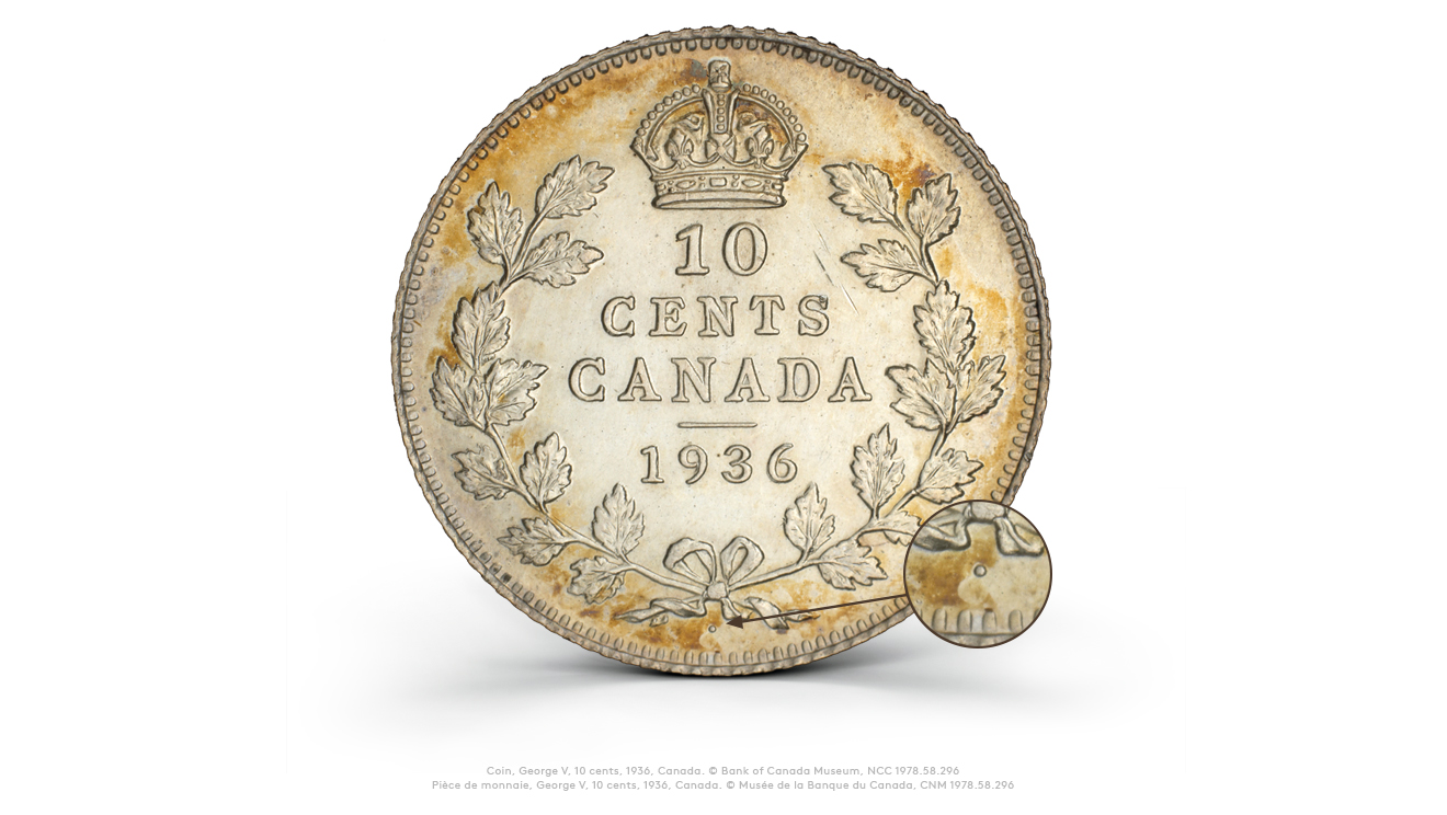 1936 10-cent circulation coin 1936 10-cent coin