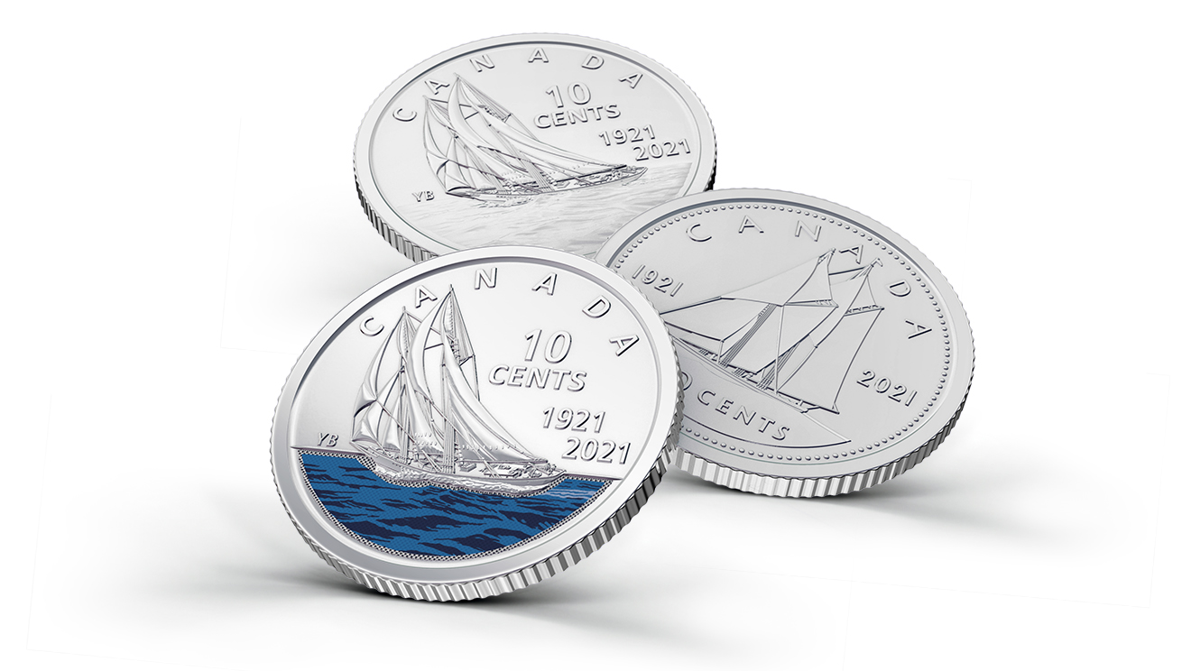 2021 10-cent circulation coins 2021 10-cent coins, Bluenose