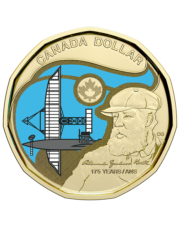 The 175th Anniversary of the Birth of Alexander Graham Bell commemorative one-dollar coin