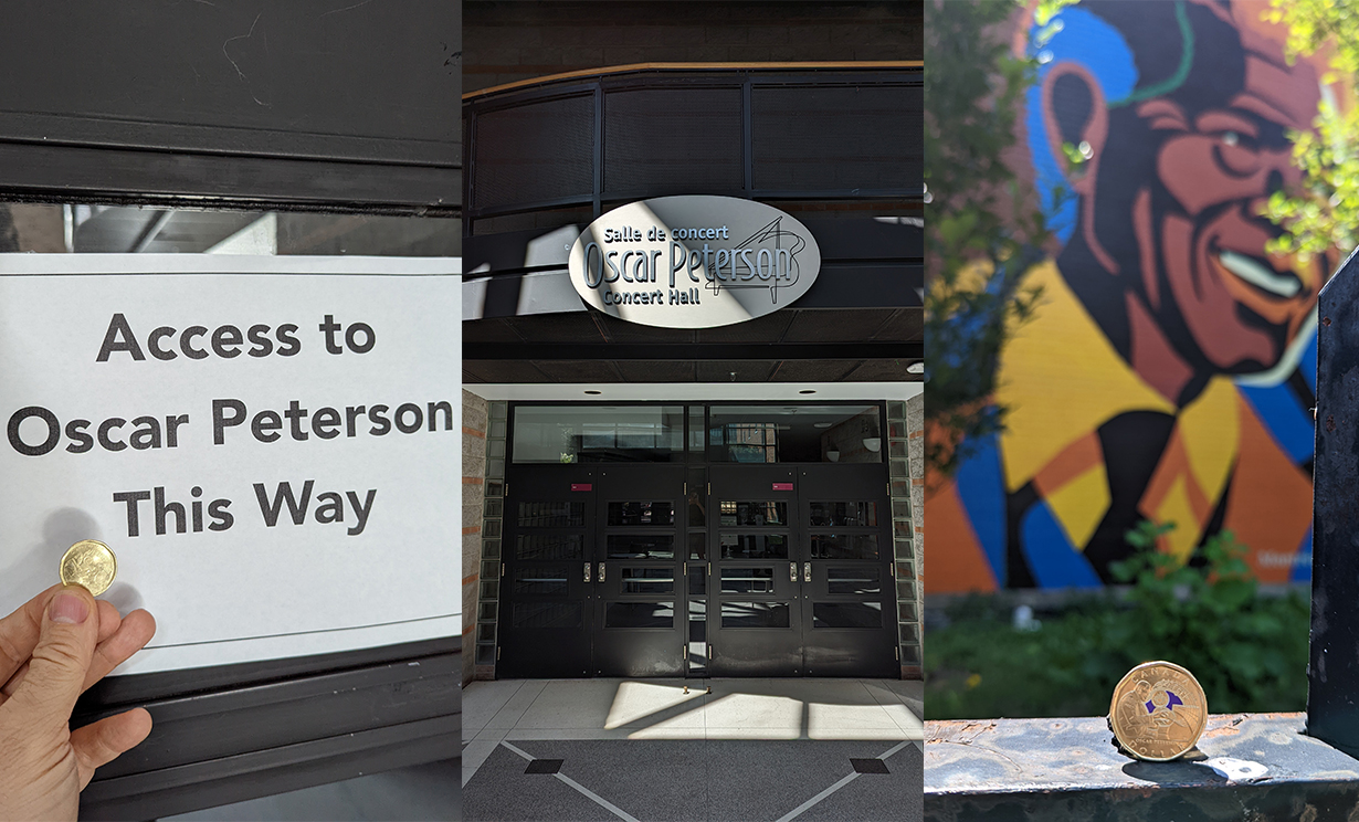 image Collage of Oscar Peterson tributes in Montreal