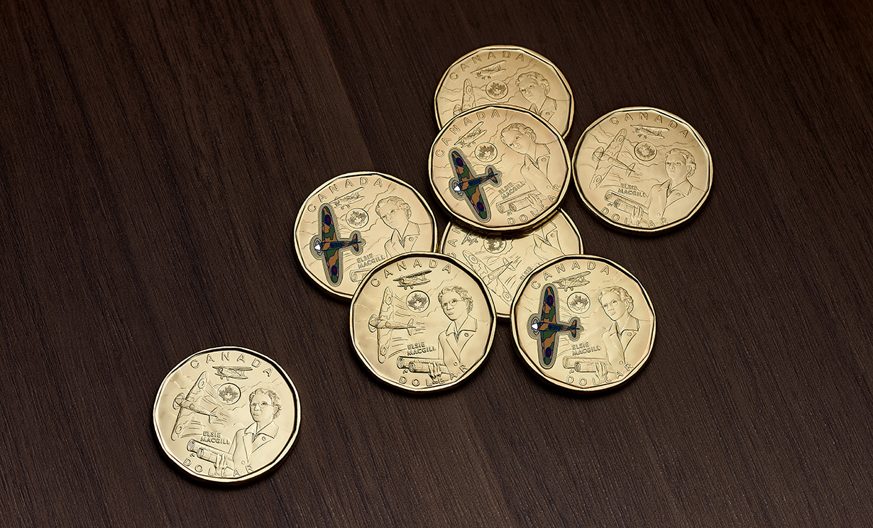 2023 Honouring Elsie MacGill $1 commemorative circulation coins