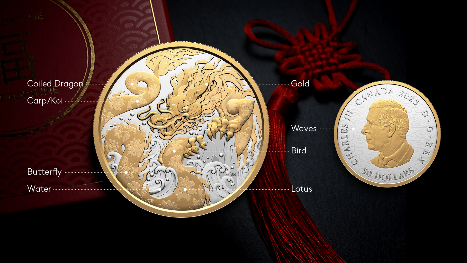 Water Dragon - 5 oz. Fine Silver Coin Water Dragon - 5 oz. Fine Silver Coin