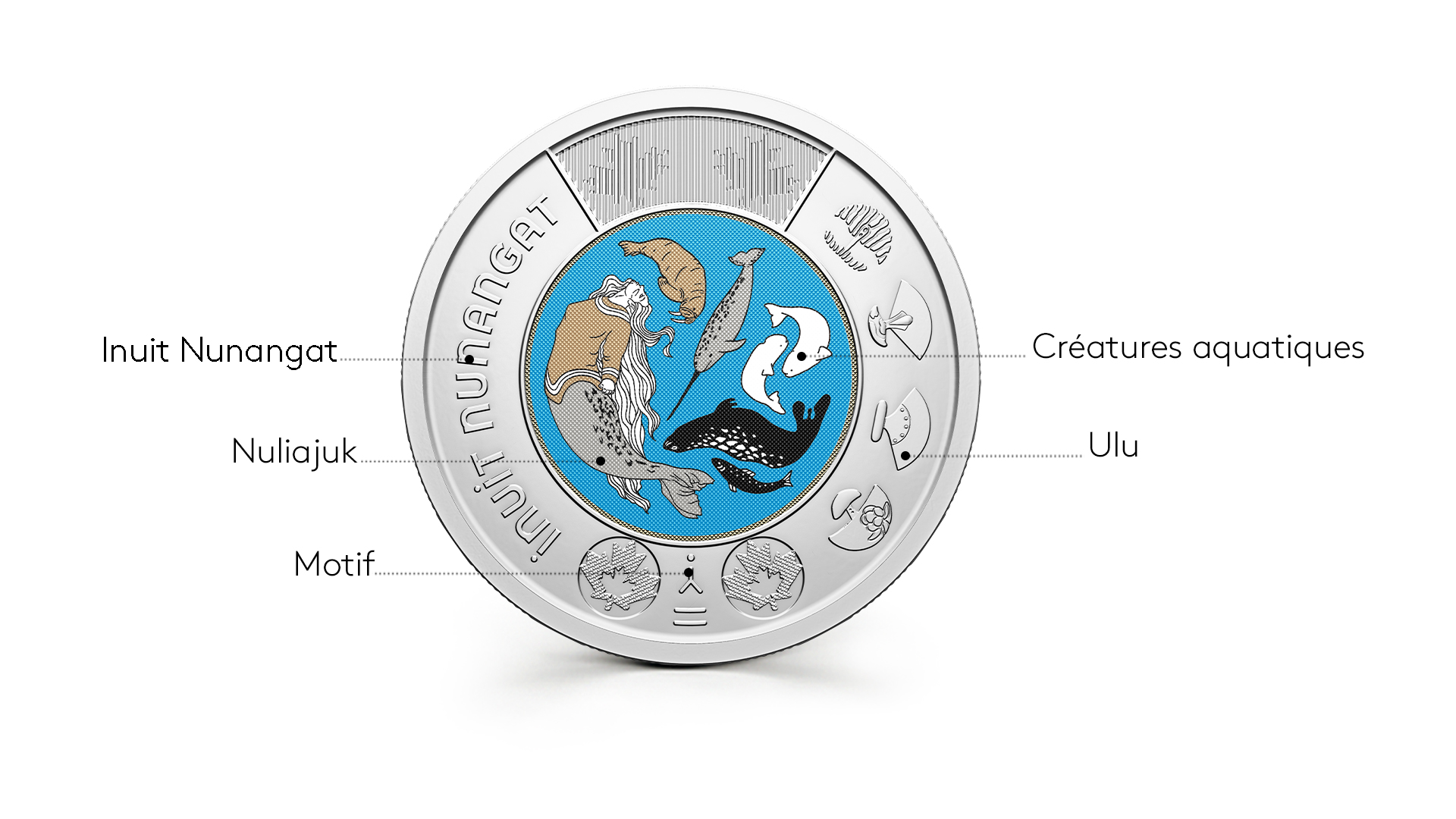 image diagramme le motif de la pièce de 2 $ Célébrons l’Inuit Nunangat