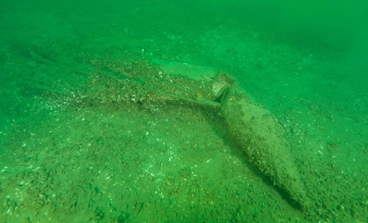 image An early underwater photograph of the Delta Test Vehicle. Credit: OEX Recovery Group