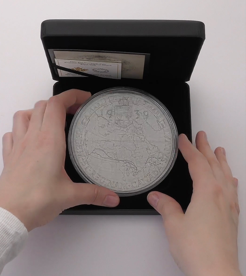 Emanuel Hahn’s Original Sketch: Royal Visit – 5 oz. Fine Silver Coin Emanuel Hahn’s Original Sketch: Royal Visit – 5 oz. Fine Silver Coin