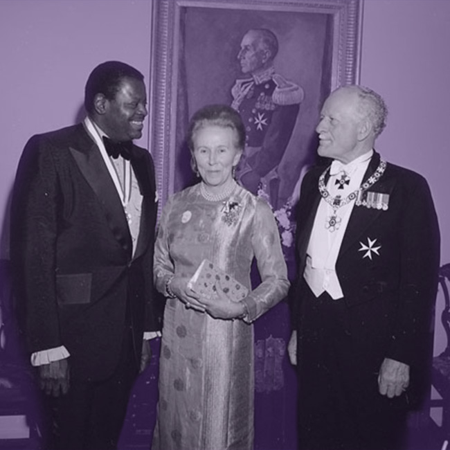 Oscar Peterson, Norah Willis Michener and Governor General Roland Michener Oscar Peterson, Norah Willis Michener and Governor General Roland Michener