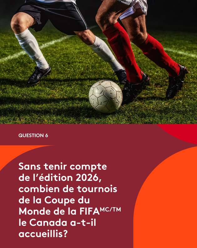 Coupe du Monde de la FIFA 2026ᵀᴹ Question 6