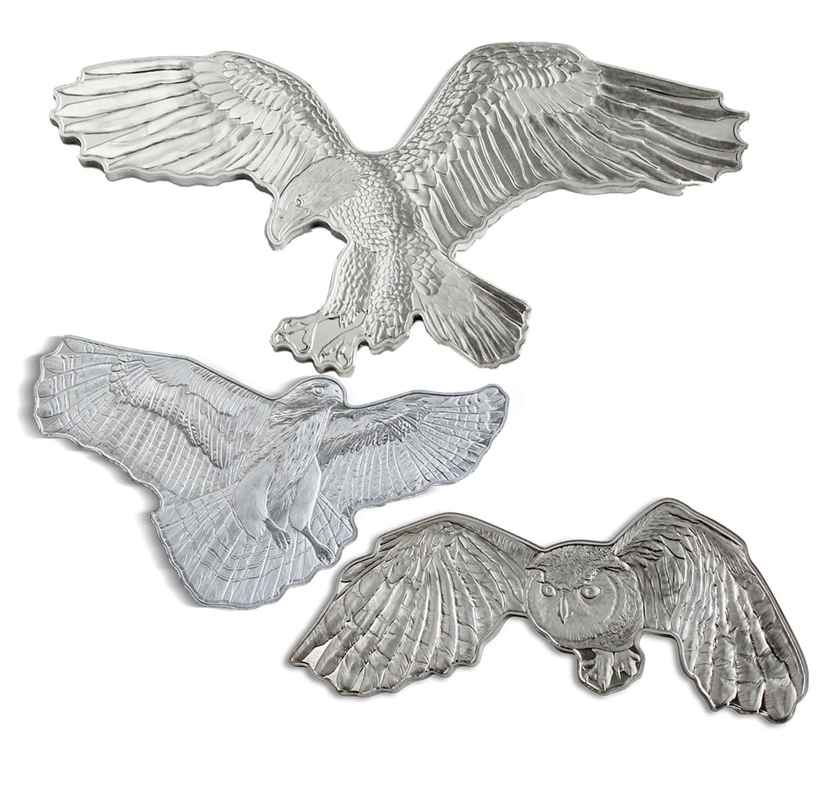 Abonnement à la série de 3 pièces de 1 oz en argent pur : Prédateurs du ciel