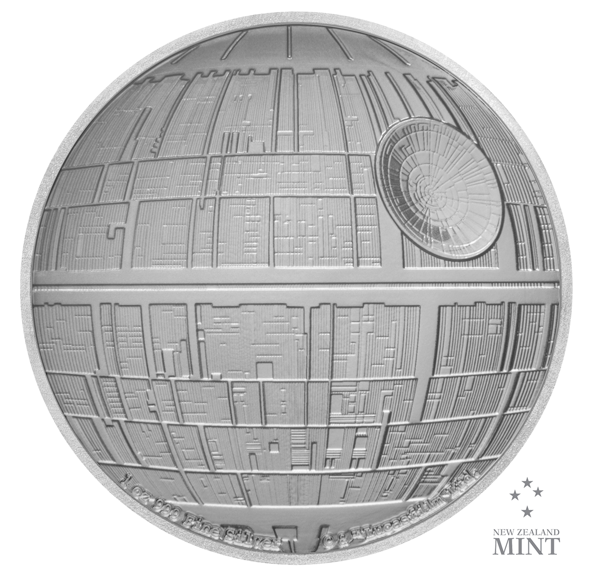 Pièce de 1 oz en argent pur – La Guerre des étoiles<sup>MC</sup> – Étoile noire<sup>MC</sup>