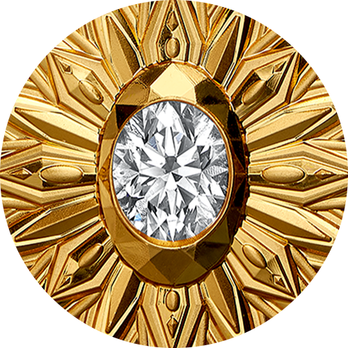 Oval cut diamond