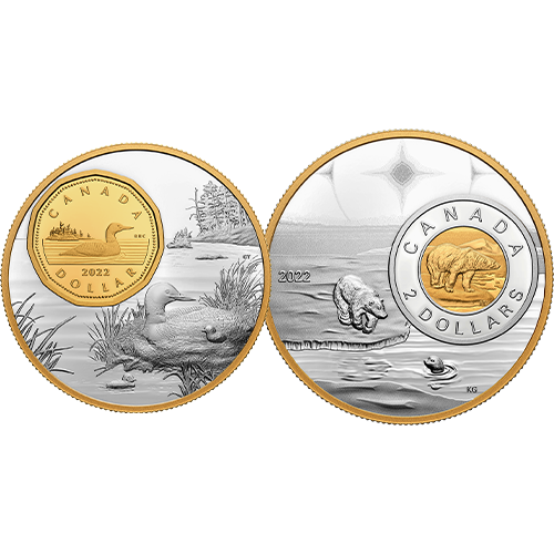 Gold plating on coin 5 and 6