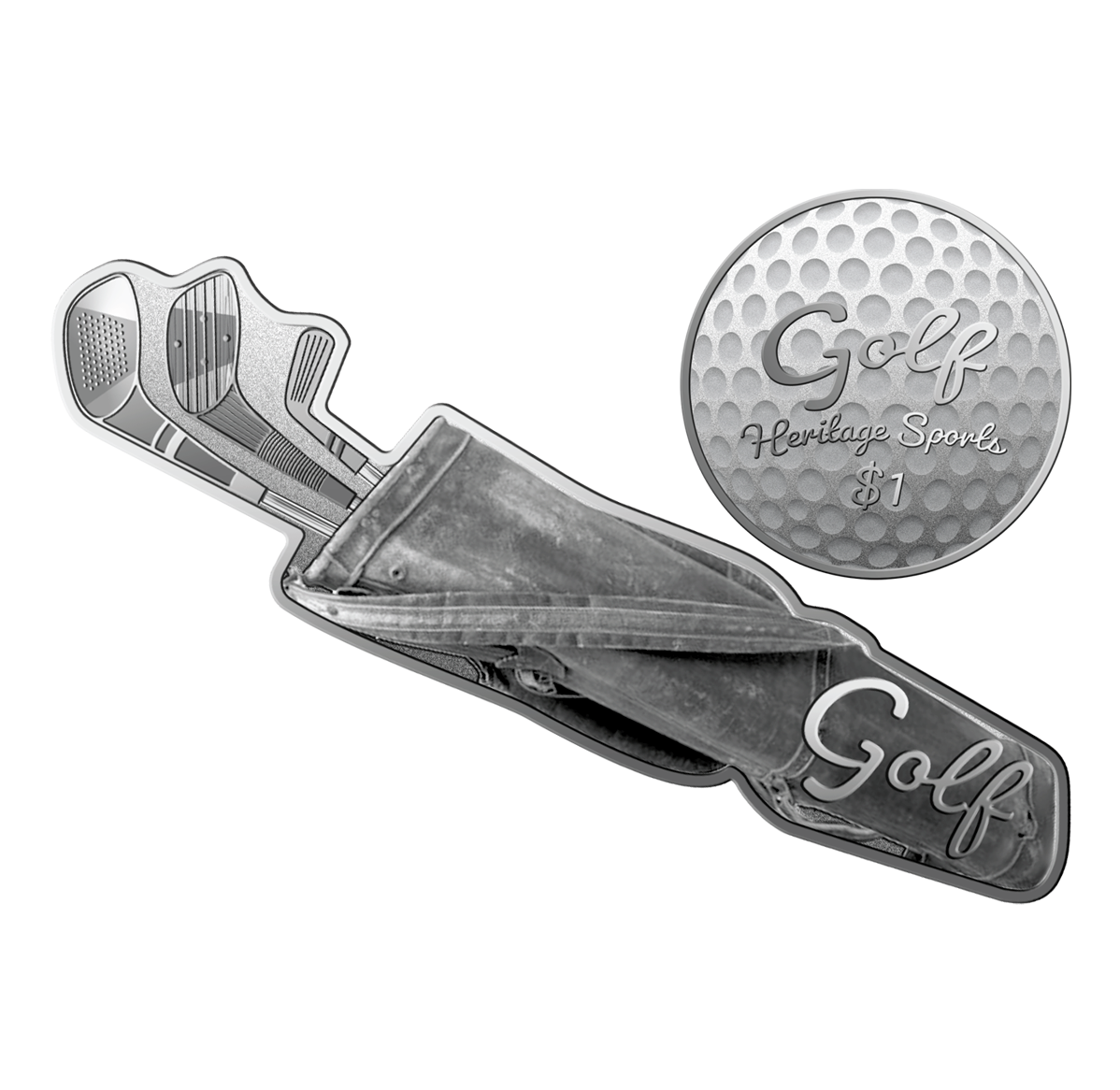 Heritage Sports Series: Golf - Fine Silver 2-Coin Set
