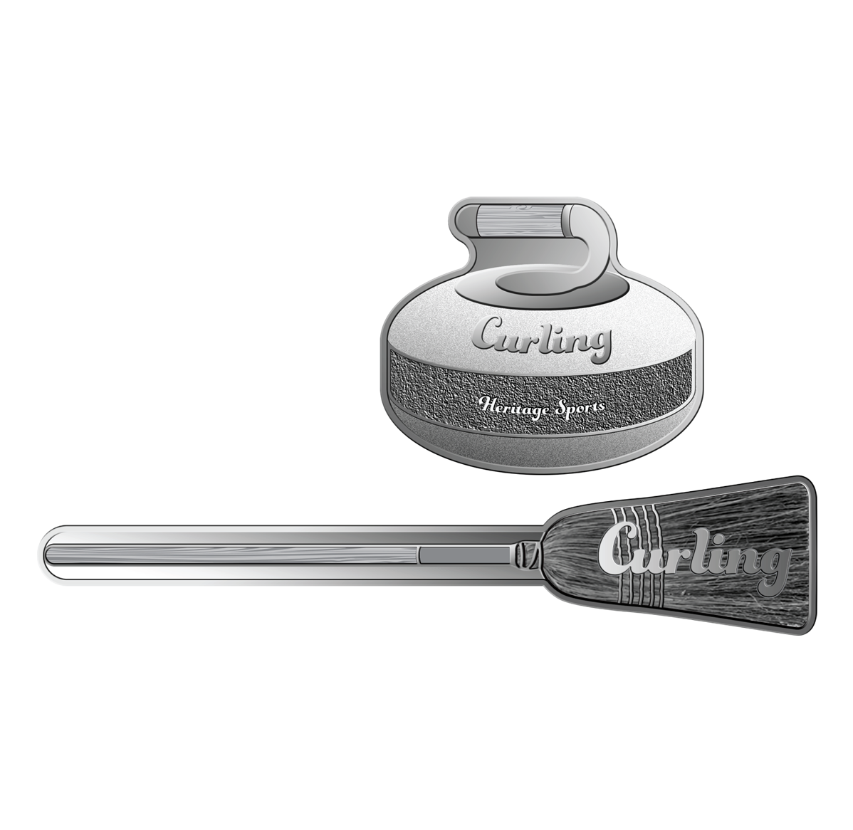 Heritage Sports Series: Curling - Fine Silver 2-Coin Set
