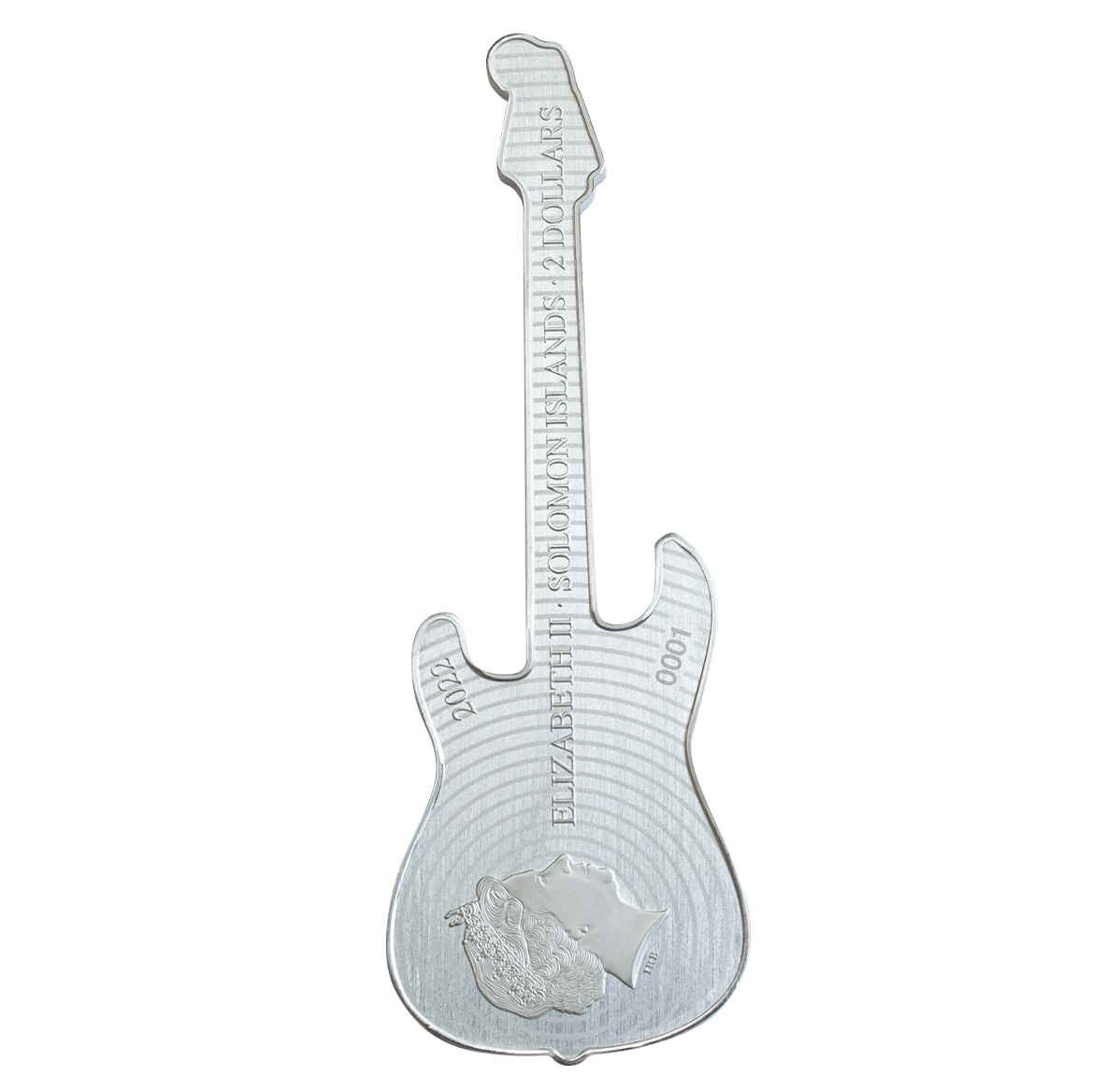 Pièce de 2 $ en argent fin - Pièce en forme de guitare Stratocaster<sup>MD</sup> de Fender<sup>MD</sup> - finition Fiesta Red