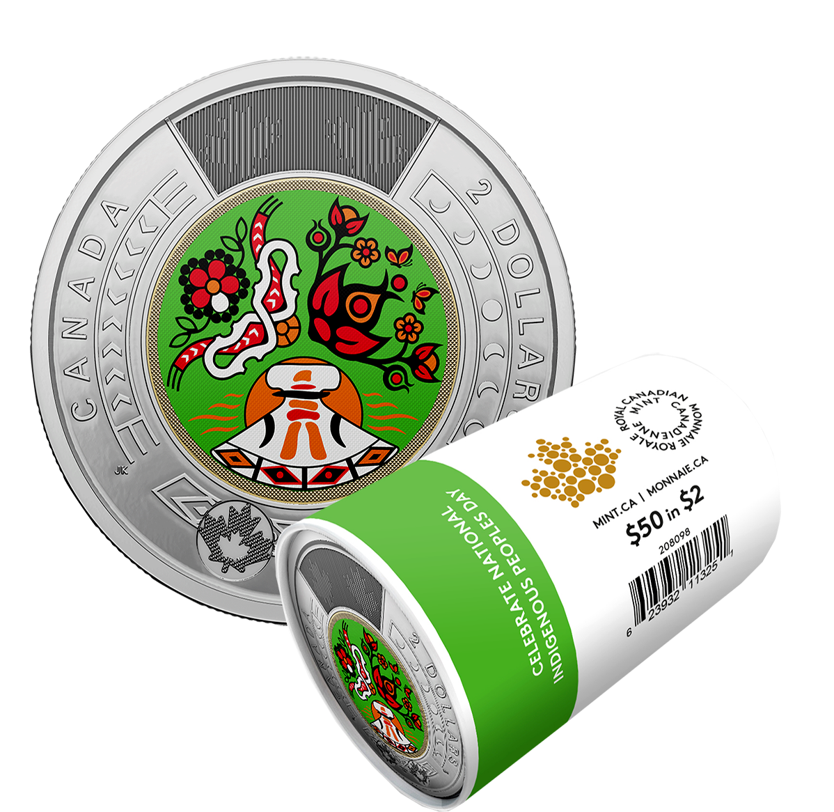 image 2023 $2 National Indigenous Peoples Day Colourized Special Wrap Roll