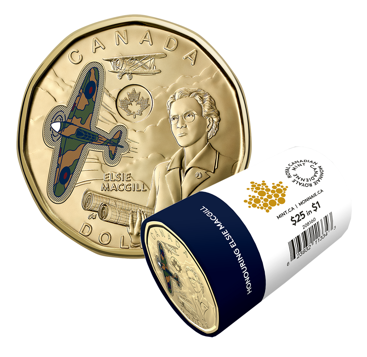 2023 $1 Honouring Elsie MacGill Colourized Special Wrap Roll