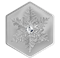 $20 Pure Silver Hexagon Coin with Crystal – Snowflake