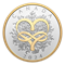 Celebrate Love - 1 oz. Pure Silver Coin with Yellow Gold Plating
