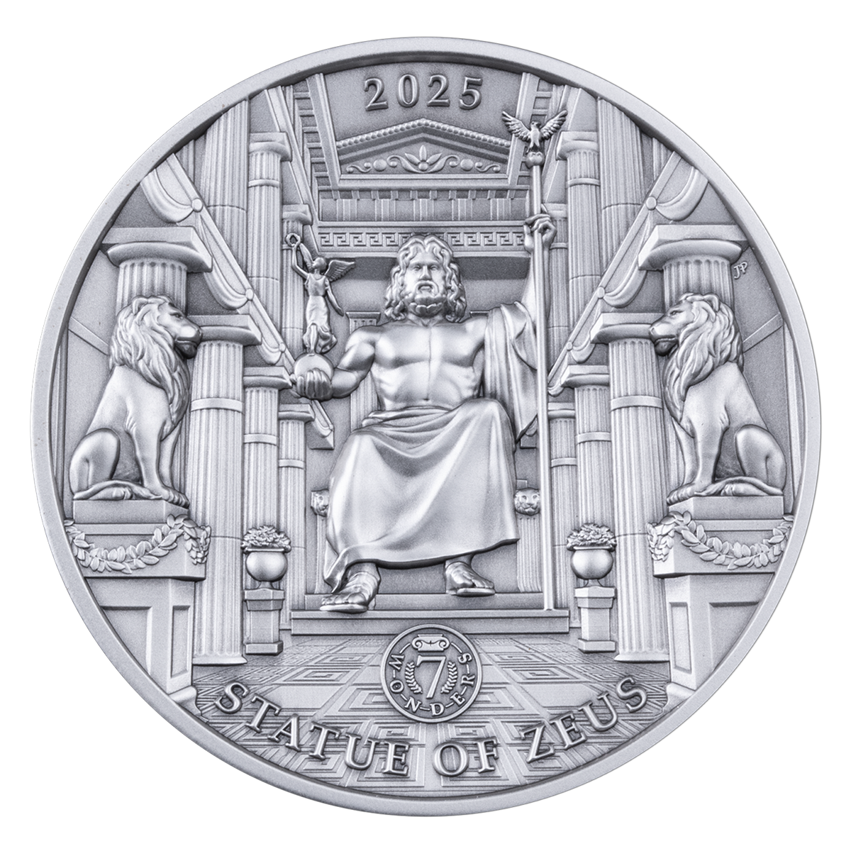 The Statue of Zeus - Fine Silver Coin