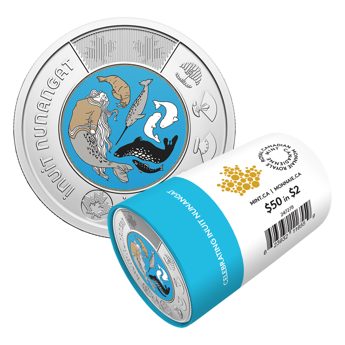 image Rouleau spécial de pièces de 2 $ – Célébrons l’Inuit Nunangat (version colorée)