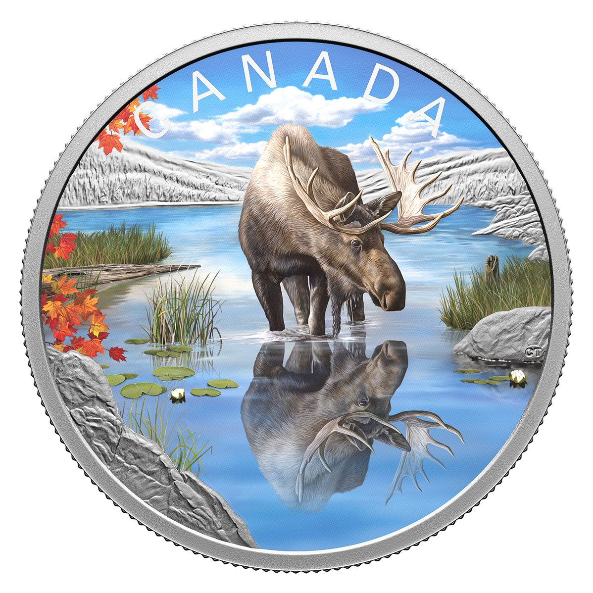 Pure Silver Coin – Wildlife Reflections: Moose