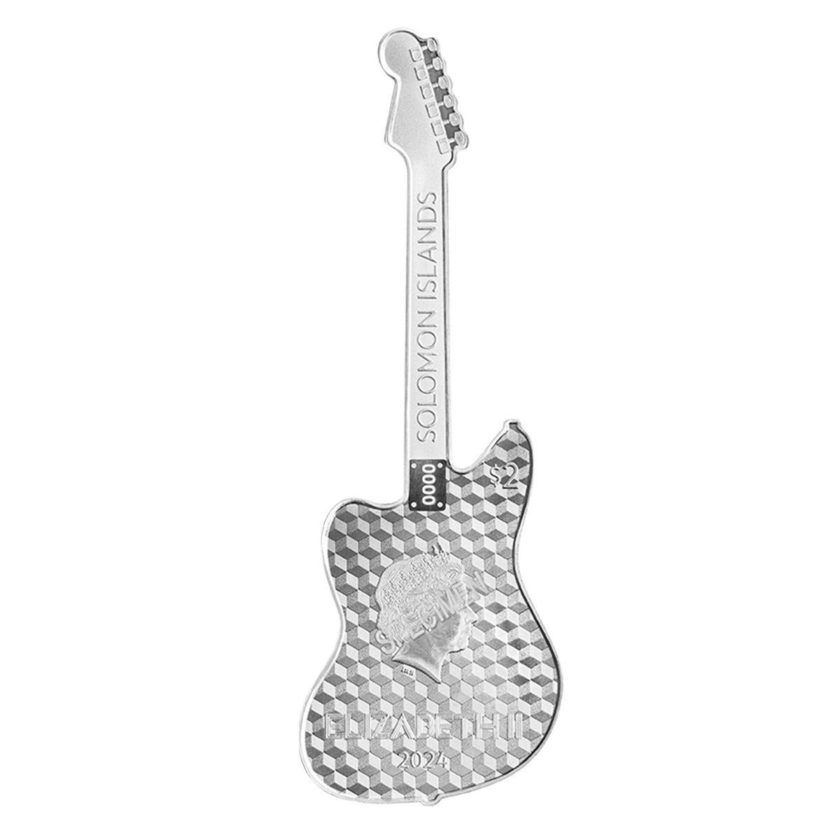 2024 $2 Fine Silver Coin - Fender® Jazzmaster® Guitar