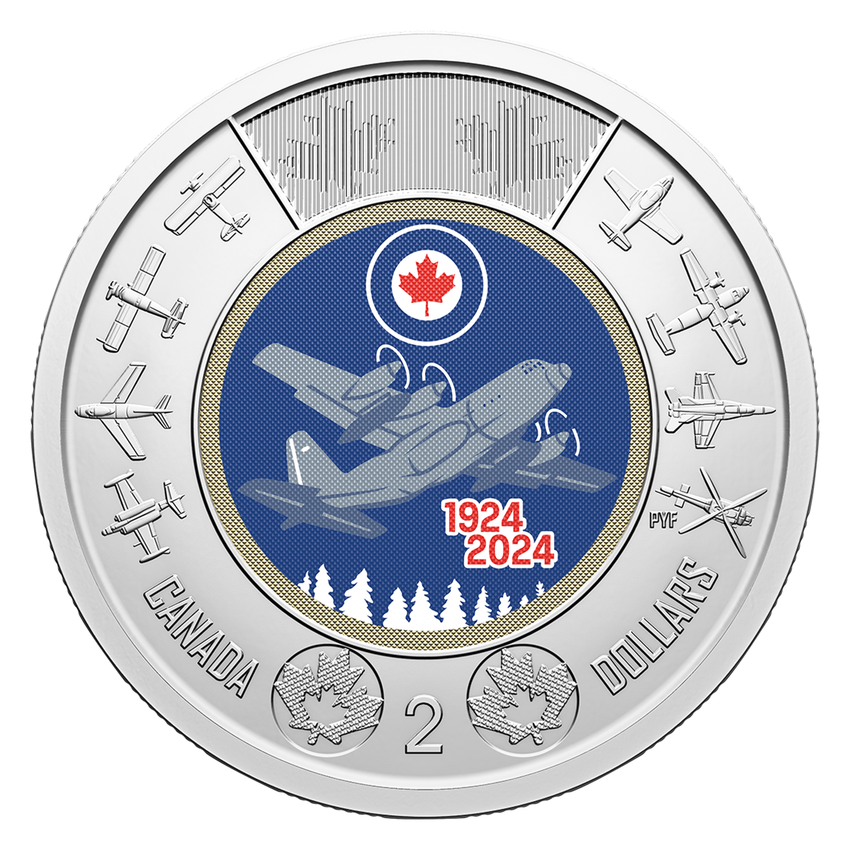 100ᵗʰ Anniversary of the RCAF commemorative $2 circulation coin