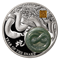 Année lunaire du Serpent avec jade – Pièce de 2 oz en argent fin