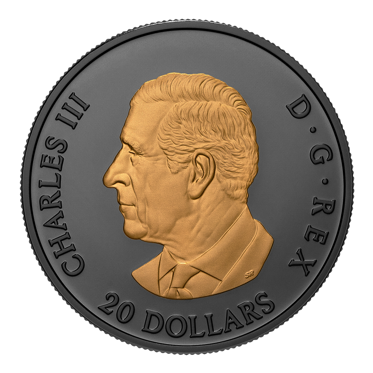 Élégante feuille d’érable dorée – Pièce de 1 oz en argent fin