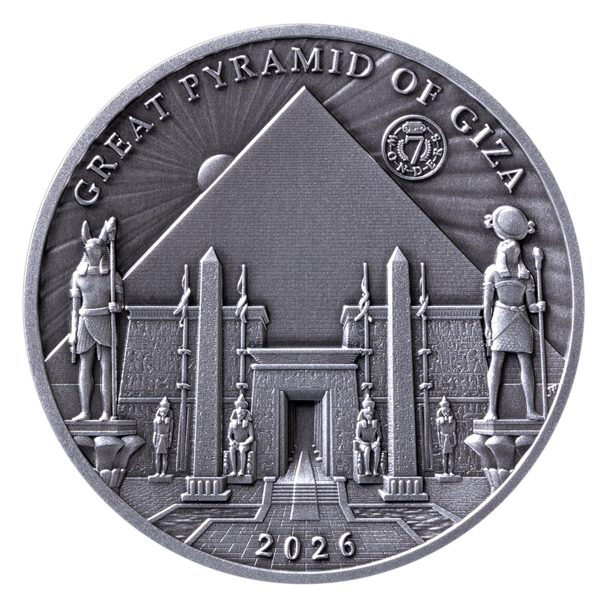 La grande pyramide de Gizeh - Pièce en argent fin