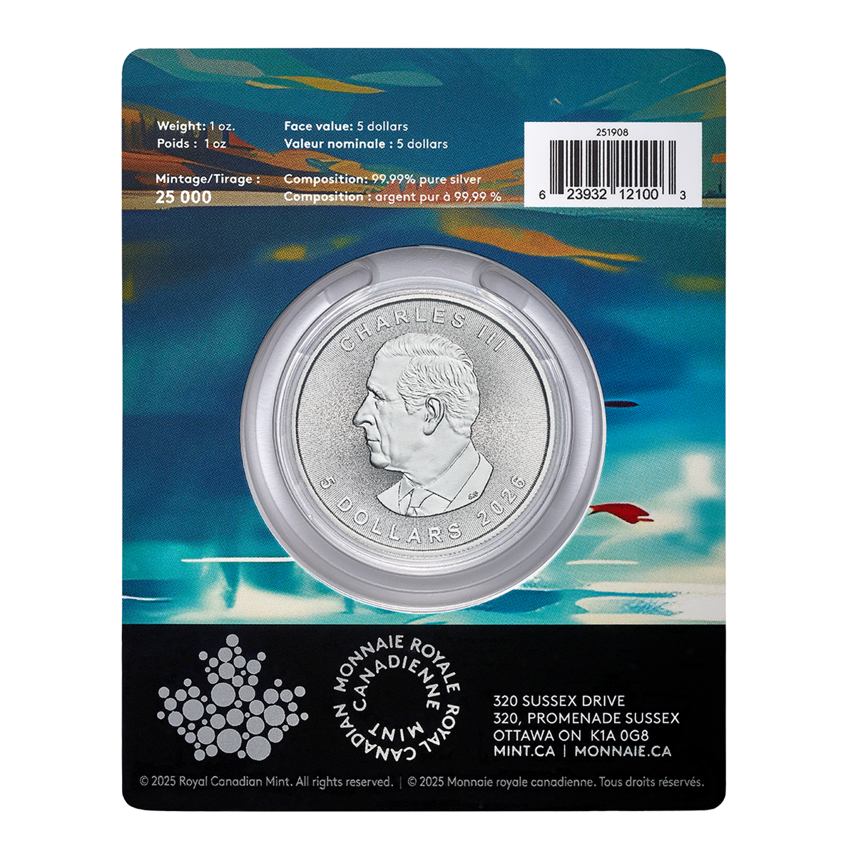 Précieuse Feuille d’érable en argent : Marque privée Célébration - Pièce de 1 oz en argent pur à 99,99 % 2026 (pièce d’investissement haut de gamme)