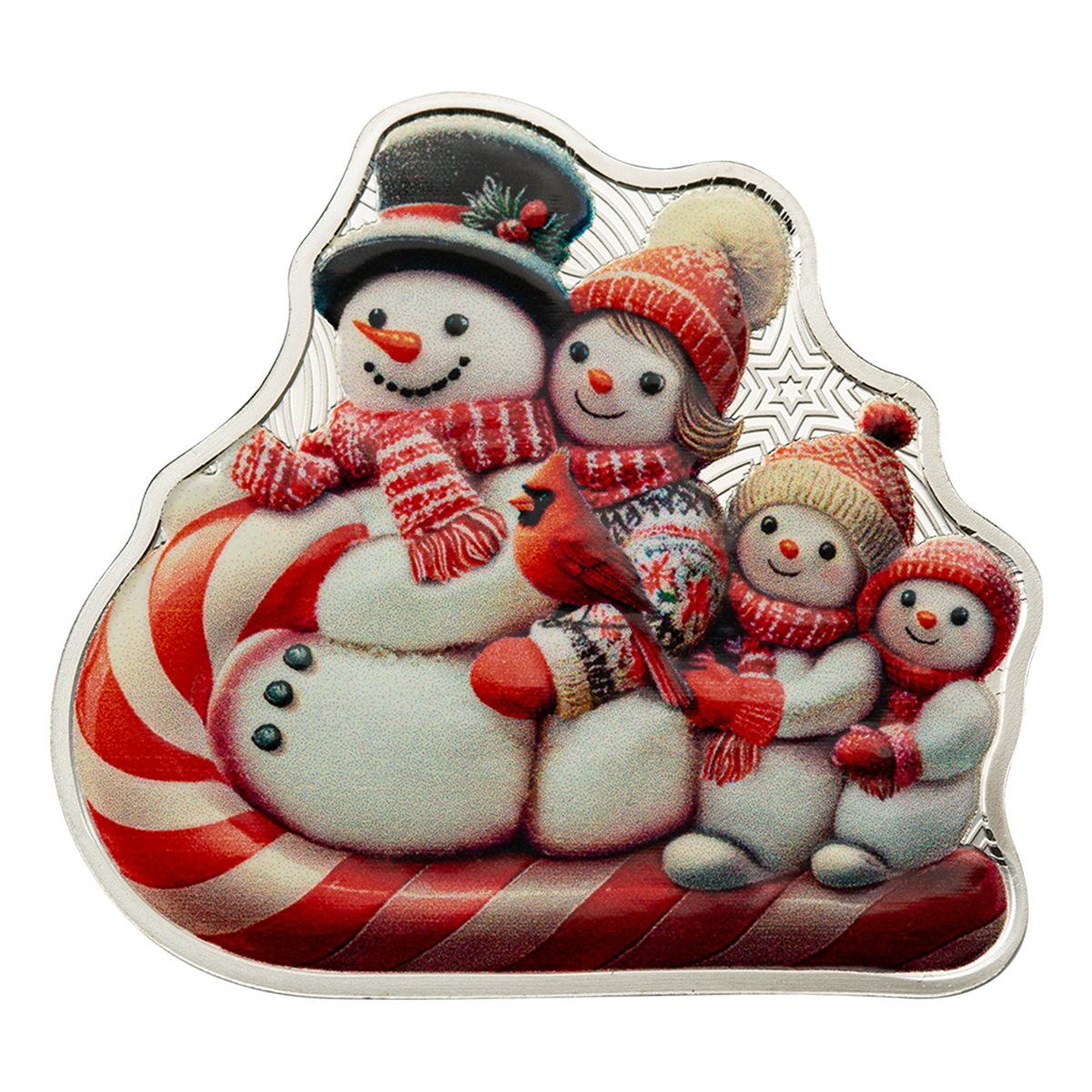 Snowman Winter Sleigh Ride - Fine Silver Coin