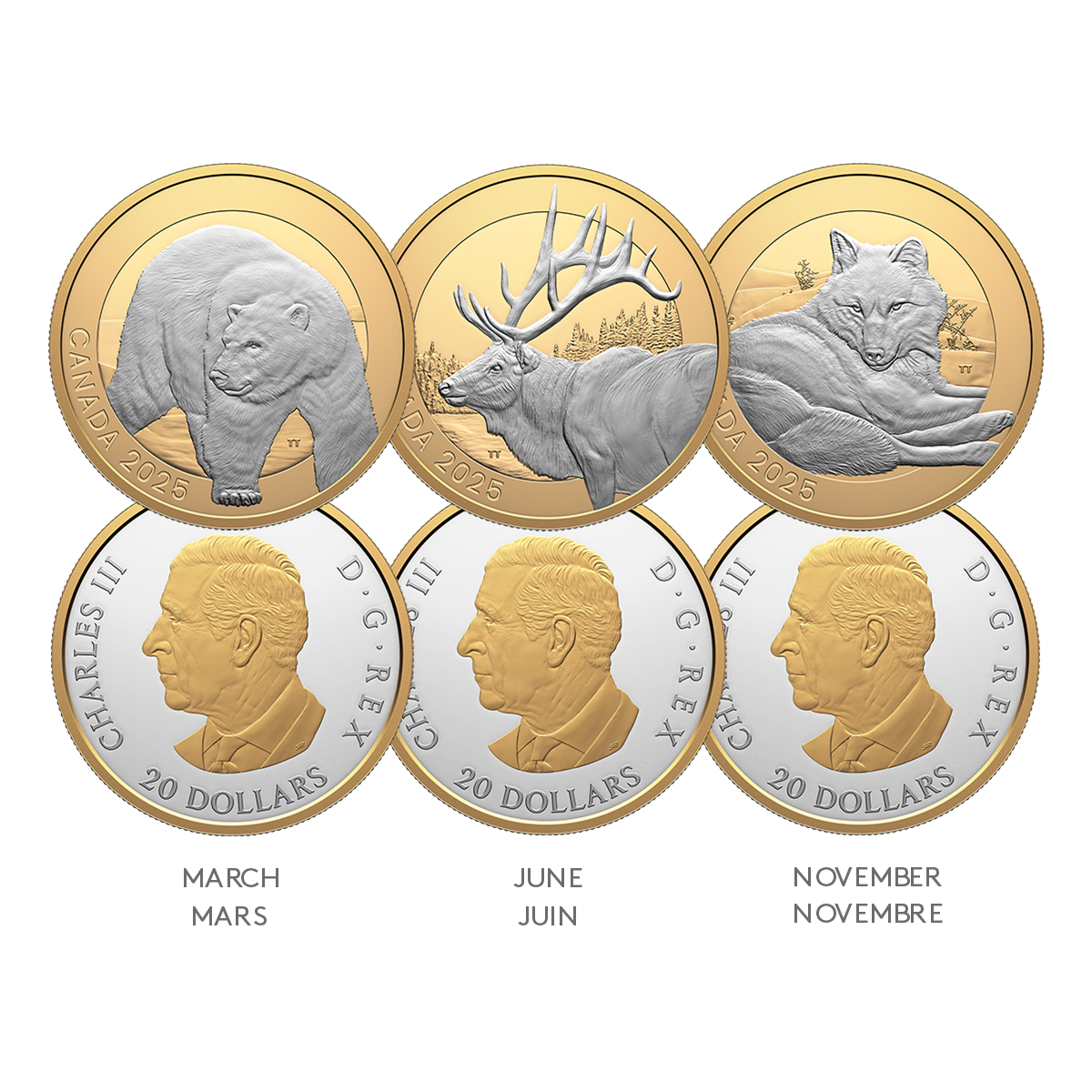 Animal Portraits – Fine Silver Three-Coin Subscription (2025)