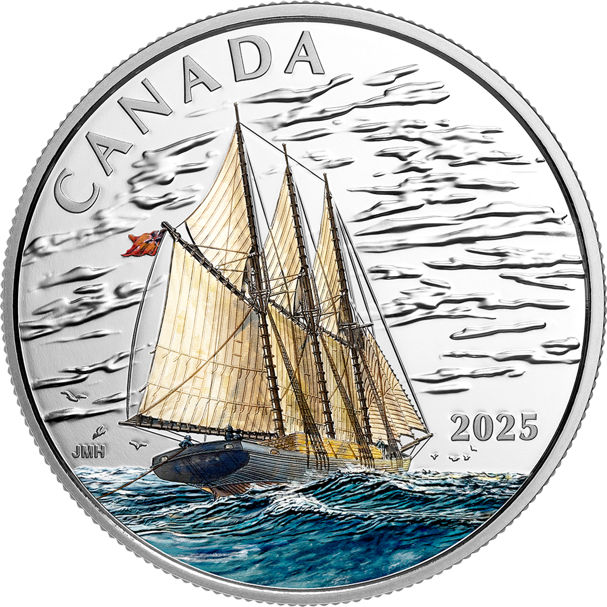 Tall Ships: Three-masted Schooner – Fine Silver Coin