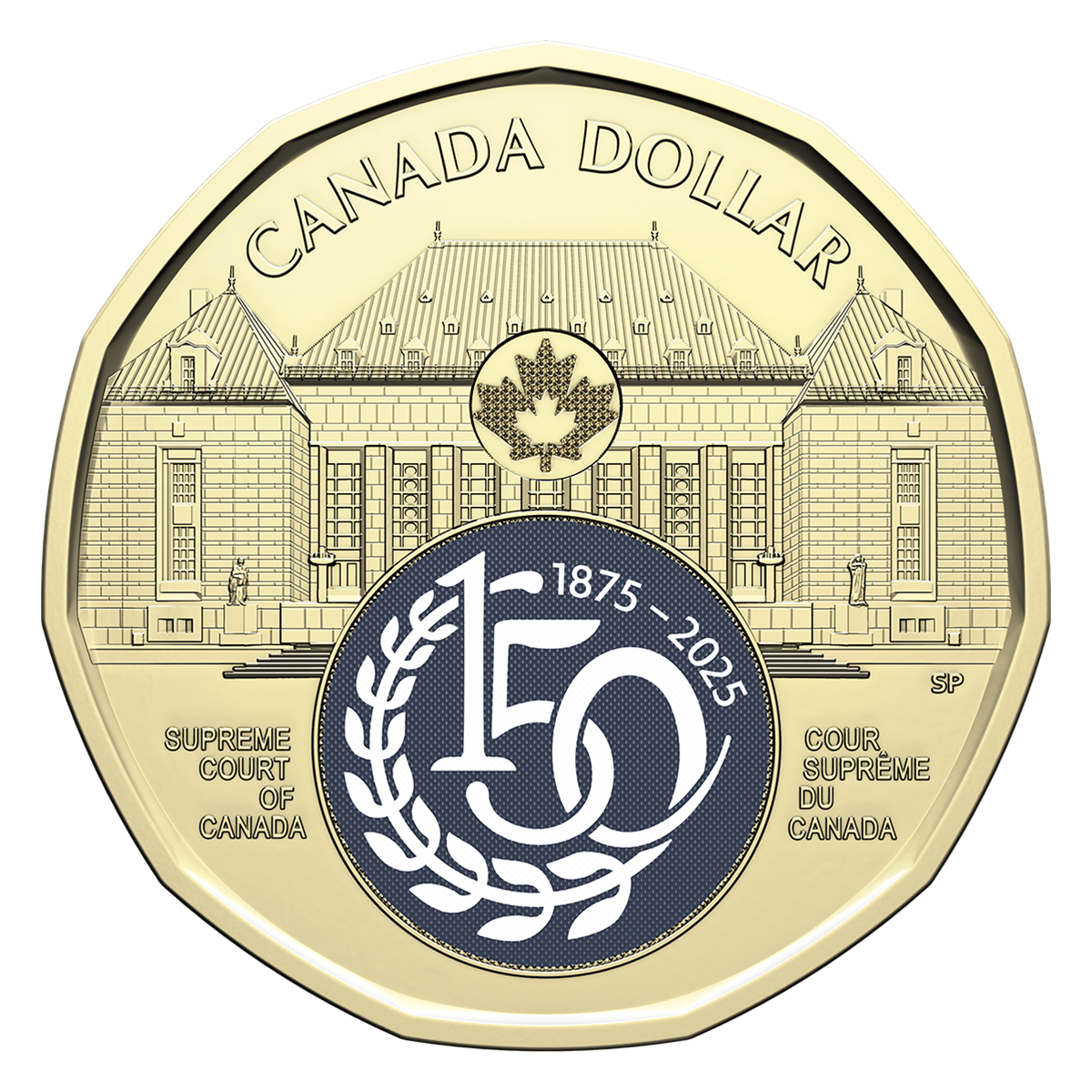 Pièce de circulation commémorative de 1 $ – 150ᵉ anniversaire de la Cour suprême du Canada