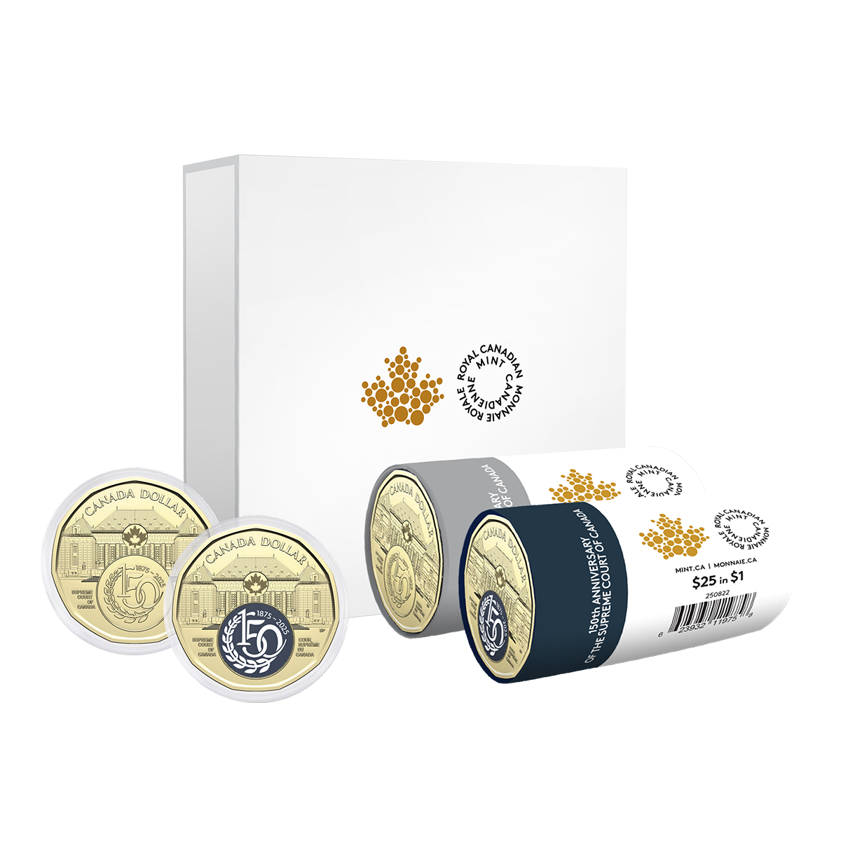 2025 $1 150th Anniversary of the Supreme Court of Canada Special Wrap Roll Box Set