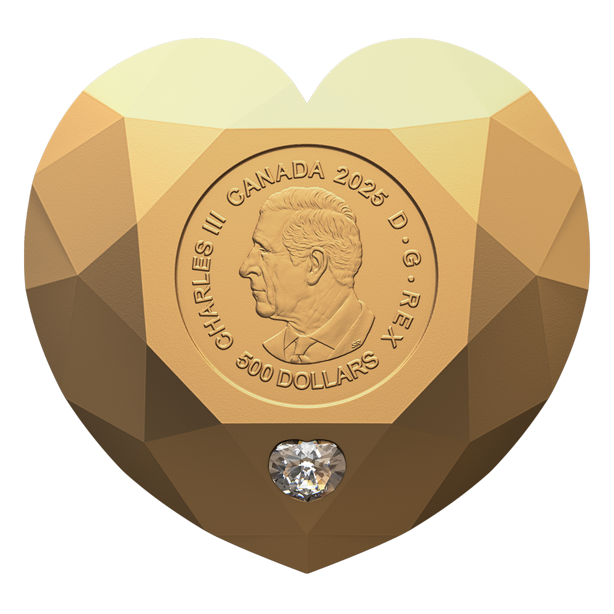 Heart Diamond – Pure Gold Diamond-Shaped Coin