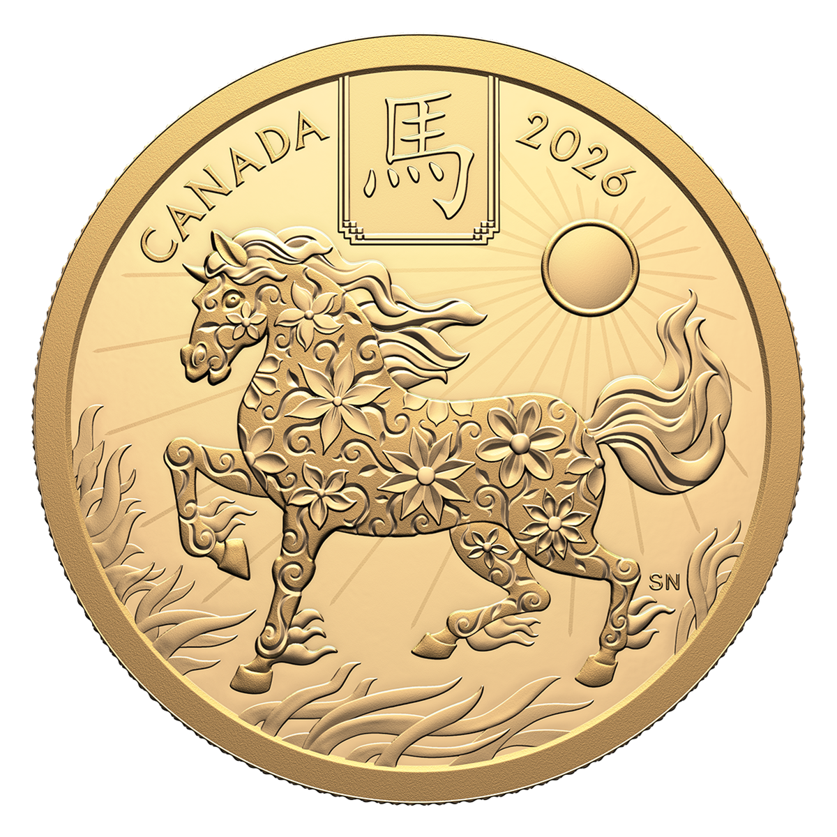 Année lunaire du Cheval - Pièce en or pur (2026)