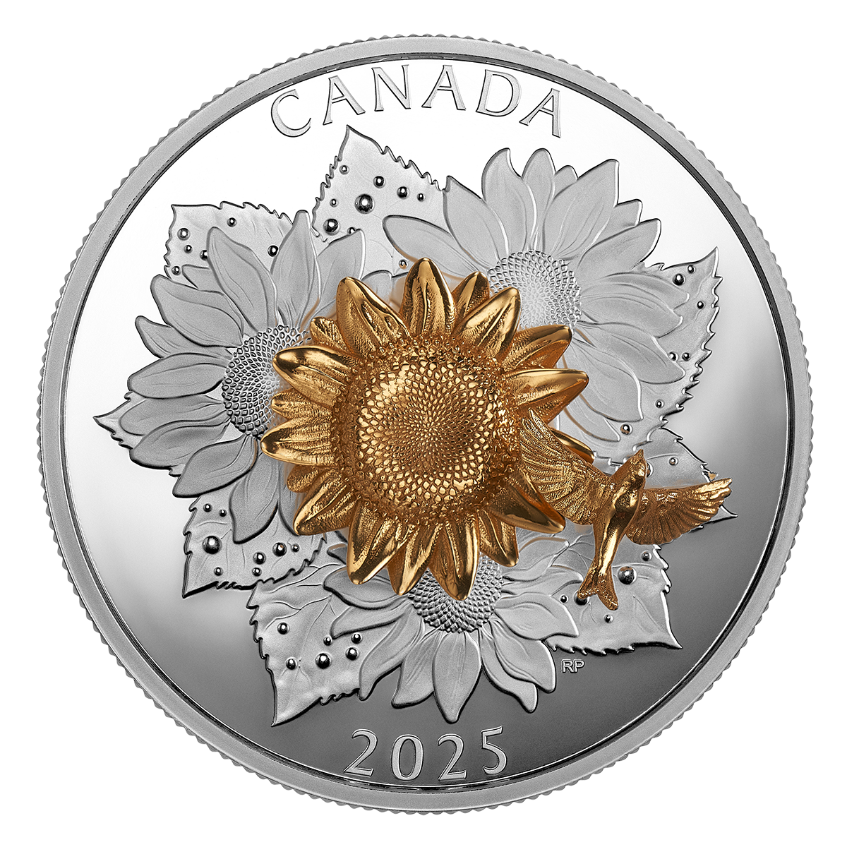 The Goldfinch and the Bloom – 5 oz. Pure Silver Coin