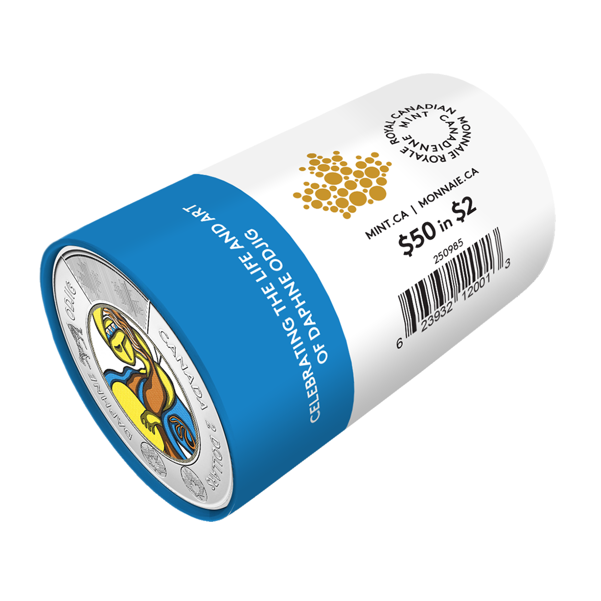 Rouleau spécial de pièces de 2 $ 2025 – Célébrons la vie et l’œuvre de Daphne Odjig (version colorée)