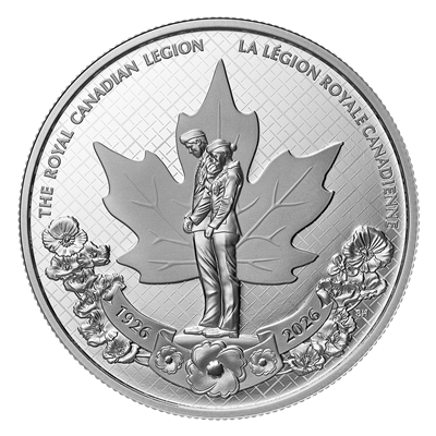 100th Anniversary of The Royal Canadian Legion – Fine Silver Proof Dollar (2026)