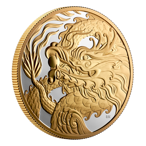 Angled reverse of Silver Coin