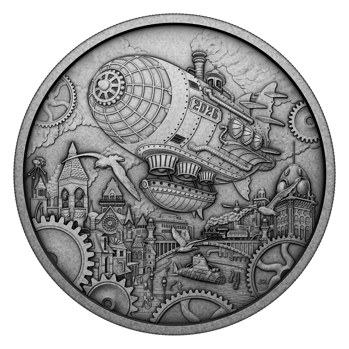 A Whimsical Tale: Blimp – 3 oz. Fine Silver Coin