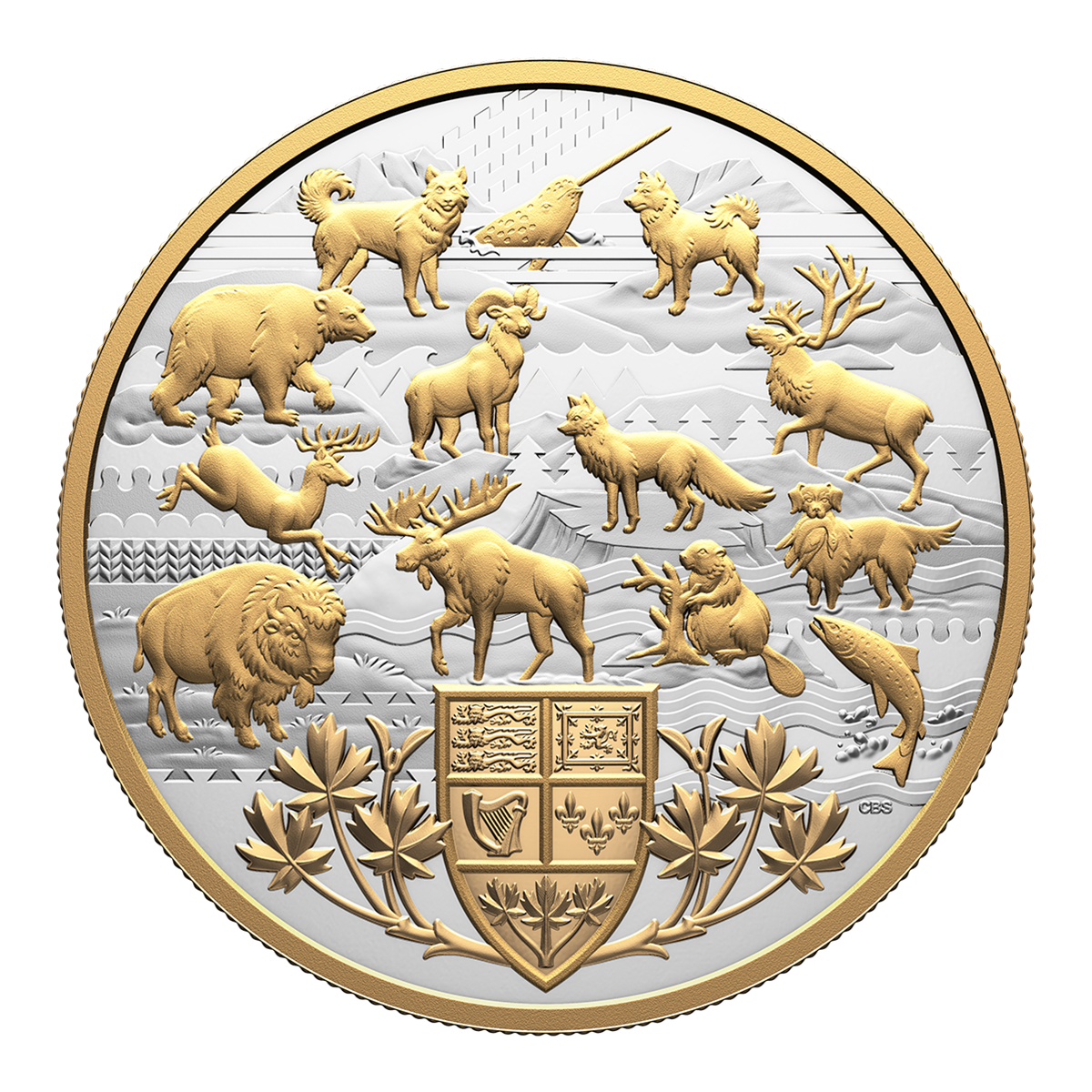 Heraldic Landscape: Animals of Canada – 5 oz. Pure Silver Coin